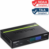 TRENDnet 8-Port Gigabit GREENnet PoE+ Switch,TPE-TG44G, 4 x Gigabit PoE/PoE+ Up to 30 Watts/Port, 4 x Gigabit, 61W Power Budget, 16 Gbps Switch Capacity, Ethernet Unmanaged Switch, Lifetime Protection