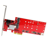 StarTech.com 2x M.2 NGFF SSD RAID Controller Card plus 2x SATA III Ports - PCIe - Two Slot PCI Express M.2 RAID Card plus Two SATA Ports (PEXM2SAT3422) 2x M.2 SATA | 2x SATA | RAID