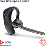 Plantronics - Voyager 5200 UC (Poly) - Bluetooth Single-Ear (Monaural) Headset - USB-A Compatible to connect to your PC and/or Mac - Works with Teams, Zoom &amp; more - Noise Canceling