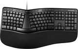Microsoft Ergonomic Keyboard: Wired, Comfortable, Ergonomic Keyboard with Cushioned Wrist and Palm Support, Split Keyboard, Dedicated Office Key (French)