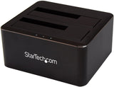 StarTech.com Dual Bay SATA HDD Docking Station - for 2 x 2.5 / 3.5" SATA SSD / HDD - Hot Swap - Hard Drive Docking Station - SSD Dock