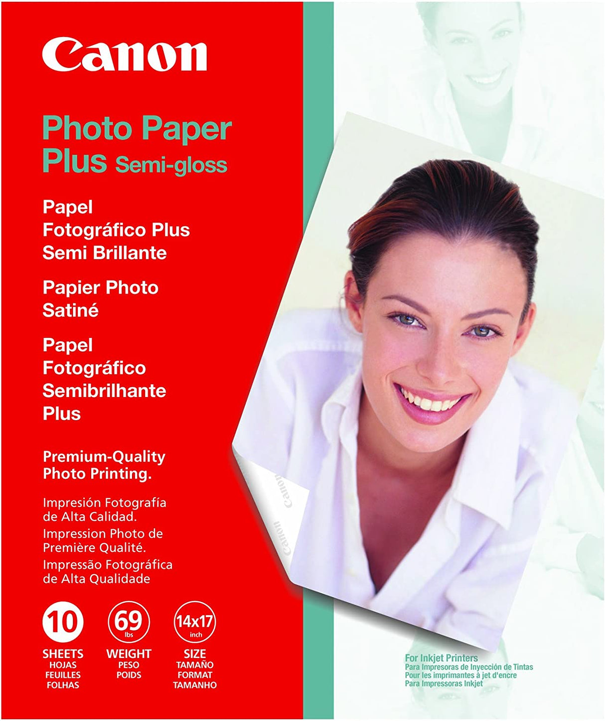 Genuine Canon SG-201, 14 x 17-Inch, Photo Paper Plus Semi-Gloss, 10 Sheets/Package 14"x17" 10 Sheets