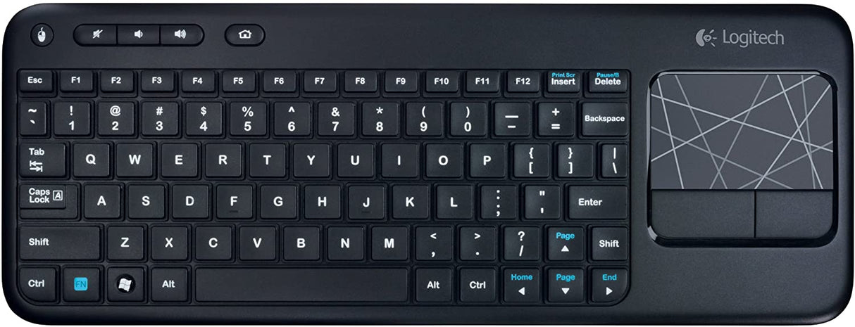 Logitech Wireless Touch Keyboard K400 with Built-In Multi-Touch Touchpad Black Standard Packaging