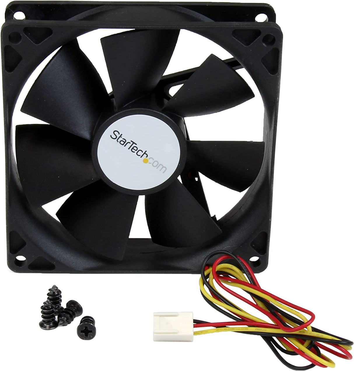 StarTech.com 90x25mm High Air Flow Dual Ball Bearing Computer Case Fan w/ TX3 (FAN9X25TX3H), Black 90x25mm TX3 - High Air Flow