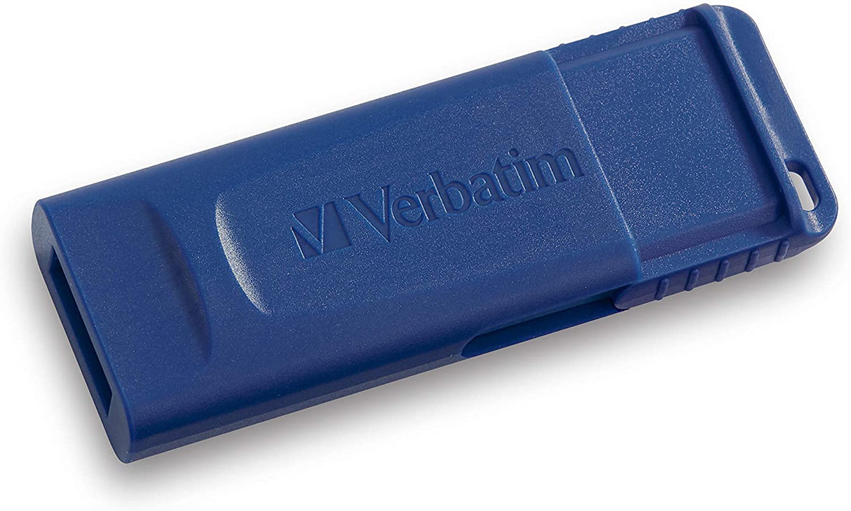 Verbatim 8GB USB 2.0 Flash Drive - Cap-LESS &amp; Universally Compatible - Blue - 97088 8 GB Standard Packaging