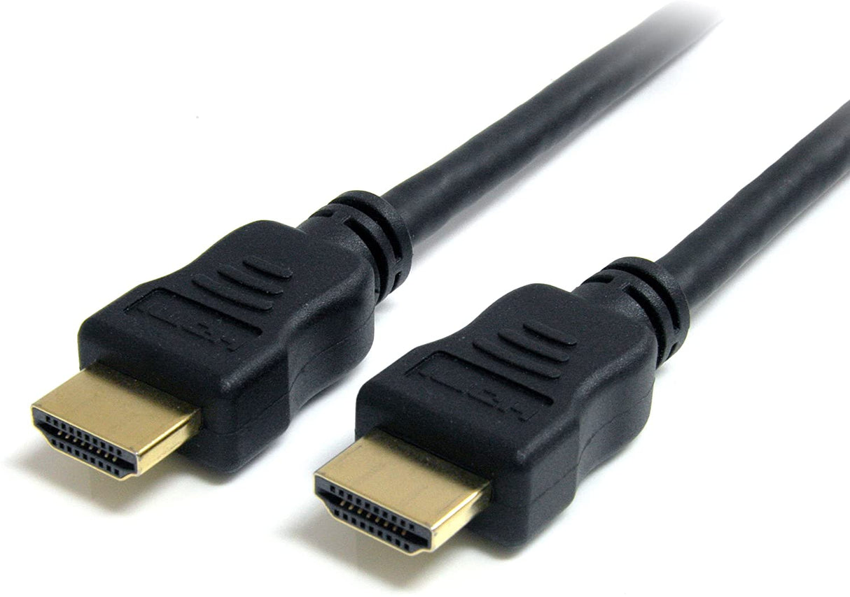 StarTech.com 3 ft High Speed HDMI Cable with Ethernet - Ultra HD 4k x 2k HDMI Cable - HDMI to HDMI M/M - 1080p Audio/Video, Gold-Plated (HDMIMM3HS) Black 3 ft / 1m Normal