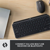 Logitech MX Keys Mini Combo for Business , Compact, Wireless Keyboard &amp; Mouse, Logi Bolt Technology, Bluetooth, Certified Windows/Mac/Chrome/Linux - Graphite
