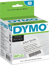 DYMO LW Shipping Labels for LabelWriter Label Printers, White, (2-5/16 x 4)-Inch, 1 roll of 250 (1763982) Large Shipping Labels 250 labels
