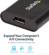 StarTech.com USB 3.0 to DisplayPort Adapter - 4K 30Hz - External Video &amp; Graphics Card - USB Display Adapter - Supports Windows (USB32DPES2)
