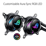 ASUS ROG Strix LC 240 RGB AIO Liquid CPU Cooler 240mm Radiator, Dual 120mm 4-Pin PWM Fans with Fanxpert Controls, Support for Intel and AMD Motherboards STRIX LC 240mm