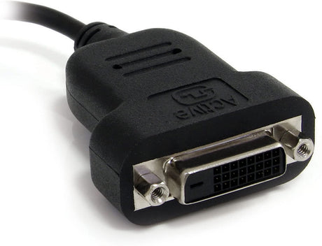 StarTech.com Mini DisplayPort to DVI Adapter - Active Mini DisplayPort to DVI-D Adapter Converter - 1080p Video - mDP or Thunderbolt 1/2 Mac/PC to DVI Monitor Dongle, mDP to DVI Single-Link (MDP2DVIS) Adapter Black