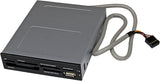 StarTech.com 3.5in Front Bay 22-in-1 USB 2.0 Internal Multi Media Memory Card Reader with Simultaneous Access - CF/SD/MMC/MS/xD - Black (35FCREADBK3) Multi-Card USB 2.0