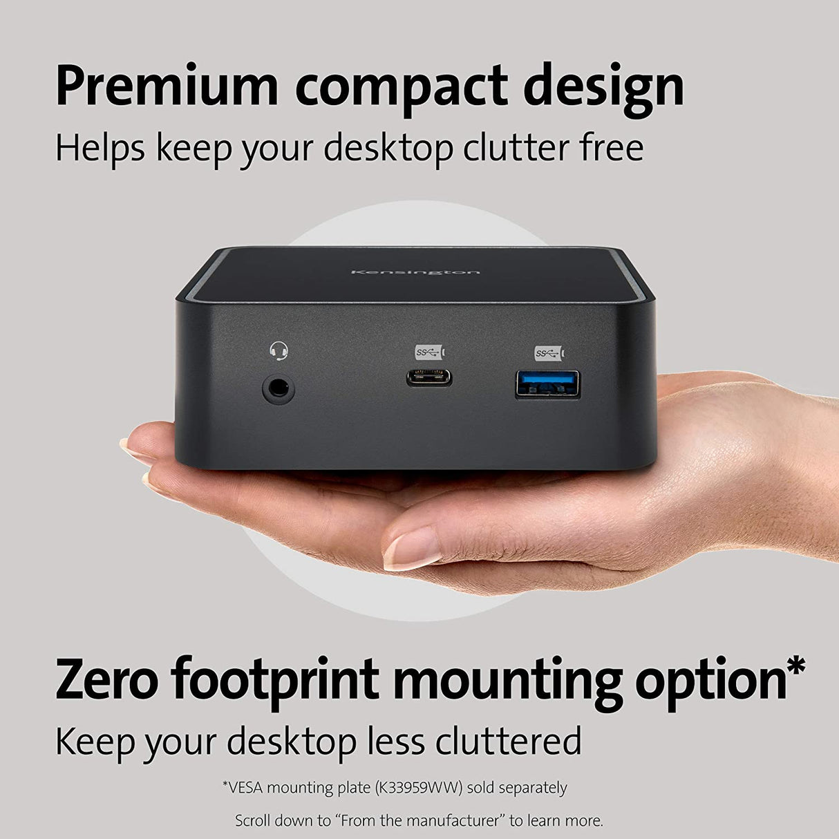 Kensington SD2400T Thunderbolt 3 Docking Station - 85W PD - Dual 4K for Windows and Mac - TAA Compliant (K38390NA)