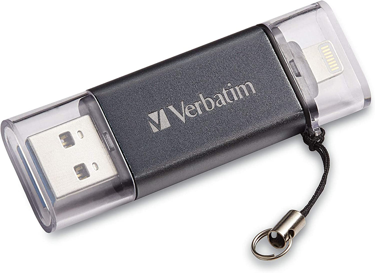 Verbatim 64GB Store ‘n’ Go Dual USB 3.0 Flash Drive for Apple Lightning Devices - Graphite 64 GB