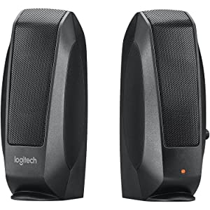 Logitech S-120 2-Piece Stereo Speaker System with Auxiliary Headphone Jack (Black)