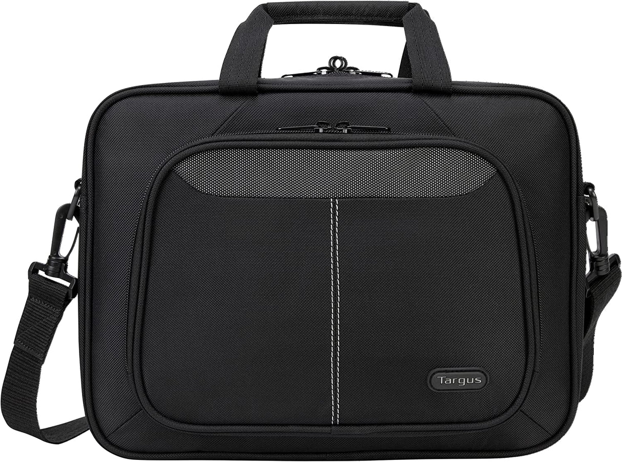 Targus Intellect Slim Slipcase Bag with Durable Water-Resistant Nylon, Two Large Exterior Pockets, Removable Shoulder Strap, Protective Sleeve for 12.1-Inch Laptop and Tablet, Black (TBT248US) Slim Slipcase 12.1 inch