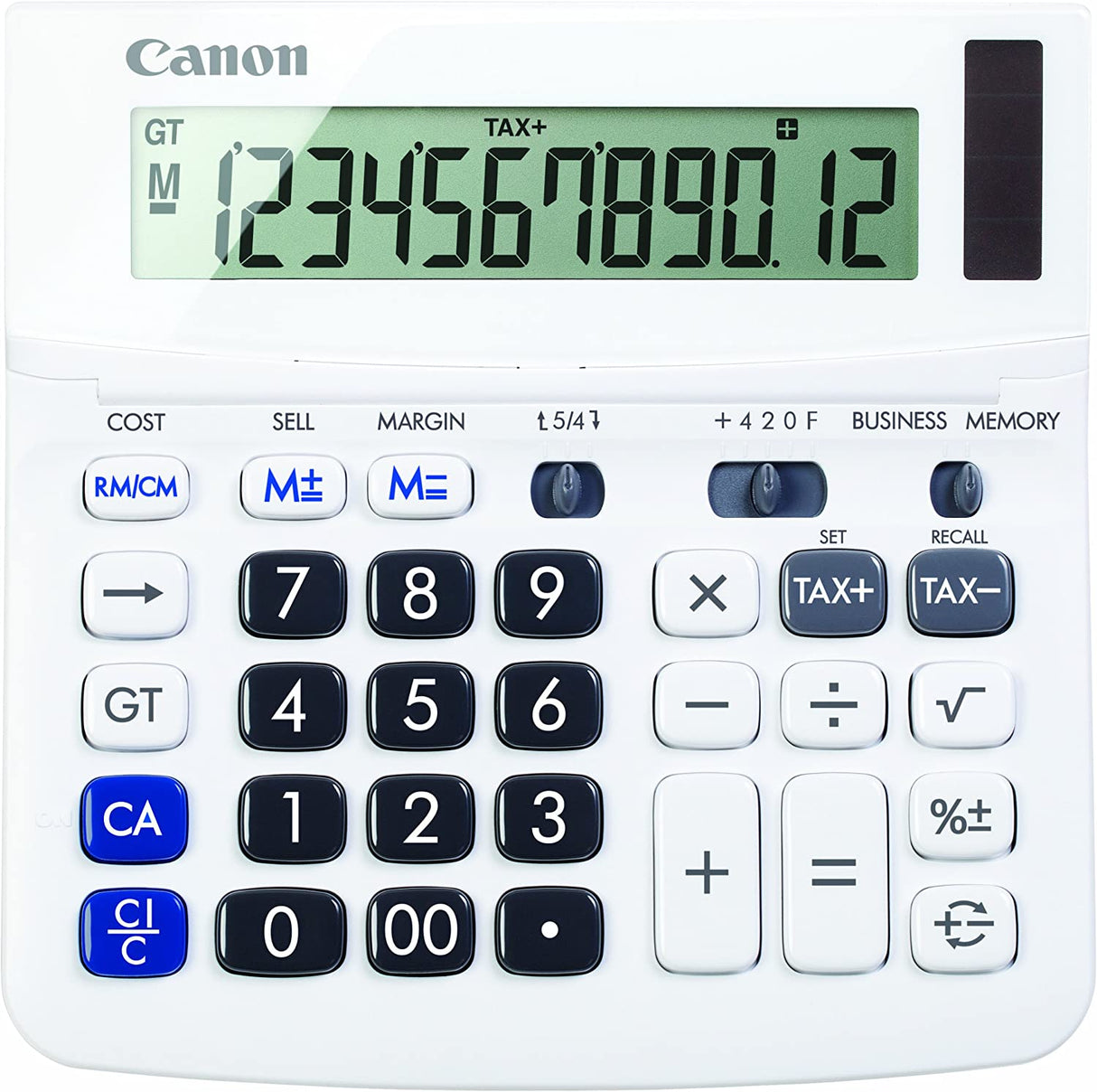 Canon WS-220TSG Desktop 12 Digit Calculator with Tax and Cost/Sell/Margin Calculations, White