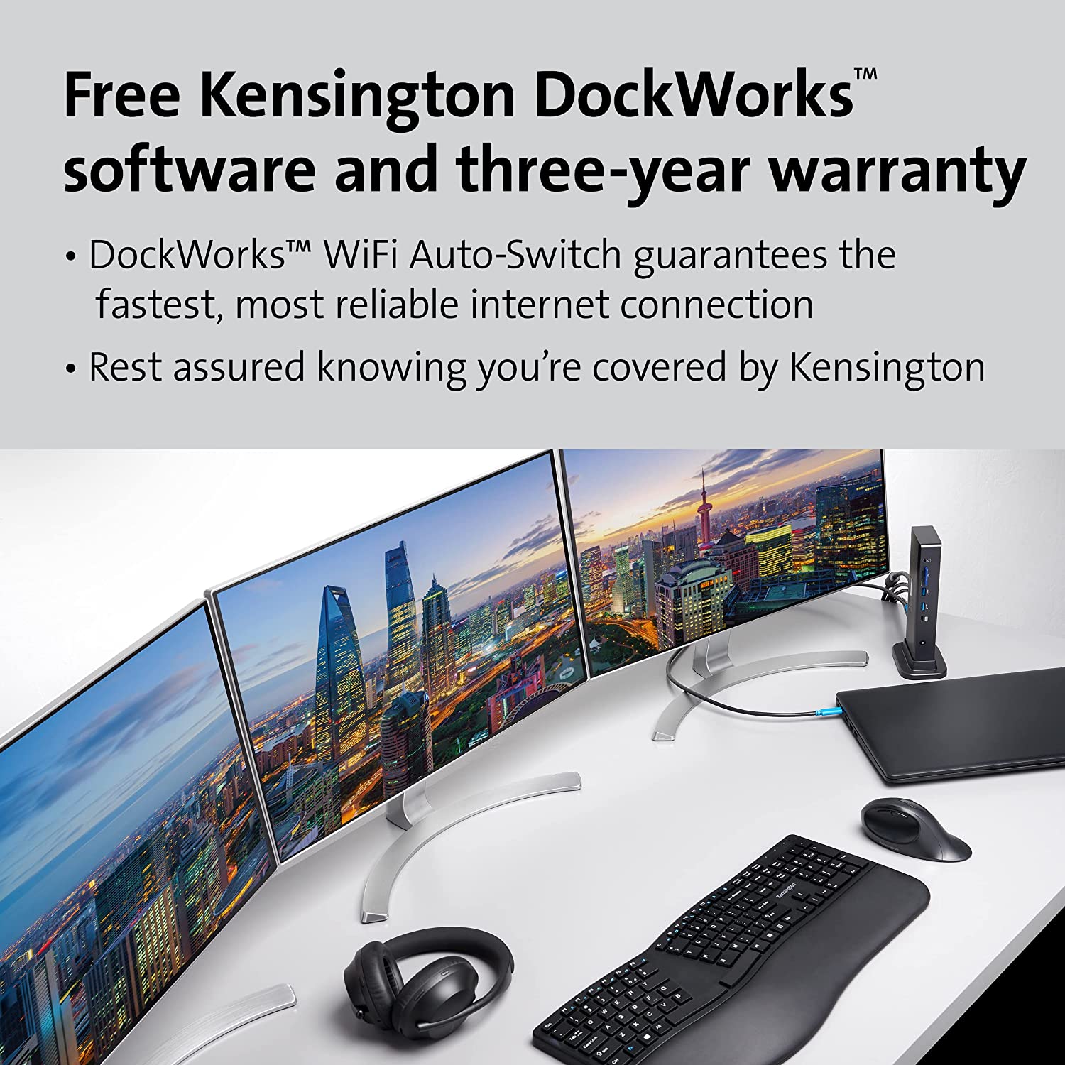 Kensington Triple Display USB-C Docking Station with 100W PD for