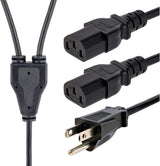 StarTech.com 10ft (3m) Computer Power Y Cord, NEMA 5-15P to 2x C13, 10A 125V, 18AWG, Replacement AC Power Cord, Printer Power Cord, PC Power Supply Cable, Monitor Power Cable - UL Listed (PXT101Y10) 10 ft/3 m