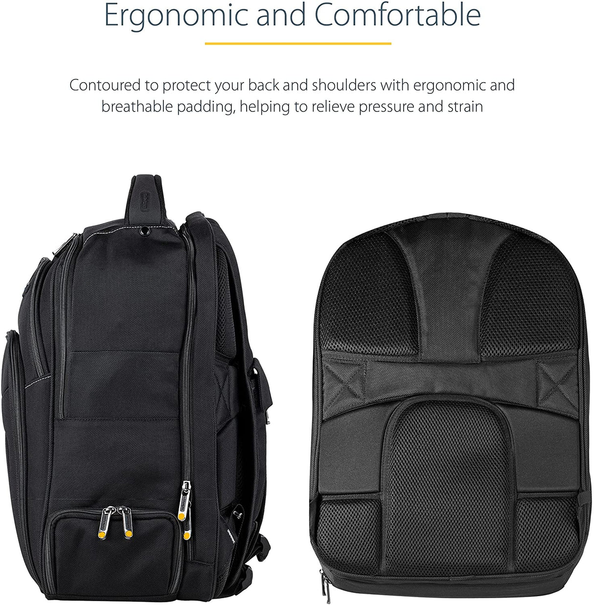 17.3 Laptop Backpack with Removable Accessory Organizer Case -  Professional IT Tech Backpack for Work/Travel/Commute - Ergonomic Computer  Bag 