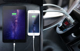 Aluratek Bluetooth Car Audio Receiver and FM Transmitter with Mic for Hands-Free Calls (ABF01F), Blue