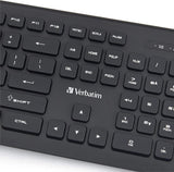 Verbatim 2.4Ghz Wireless Slimline Keyboard Plug And Play USB Receiver Compatible with PC, Laptop Wireless Keyboard Wireless