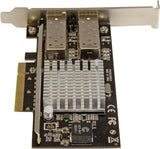 StarTech.com 10G Network Card - 2X 10G Open SFP+ Multimode LC Fiber Connector - Intel 82599 Chip - Gigabit Ethernet Card (PEX20000SFPI), Black 2 PORT