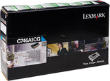 Lexmark C746A1CG C746 C748 Laser Toner Cartridge (Cyan) in Retail Packaging