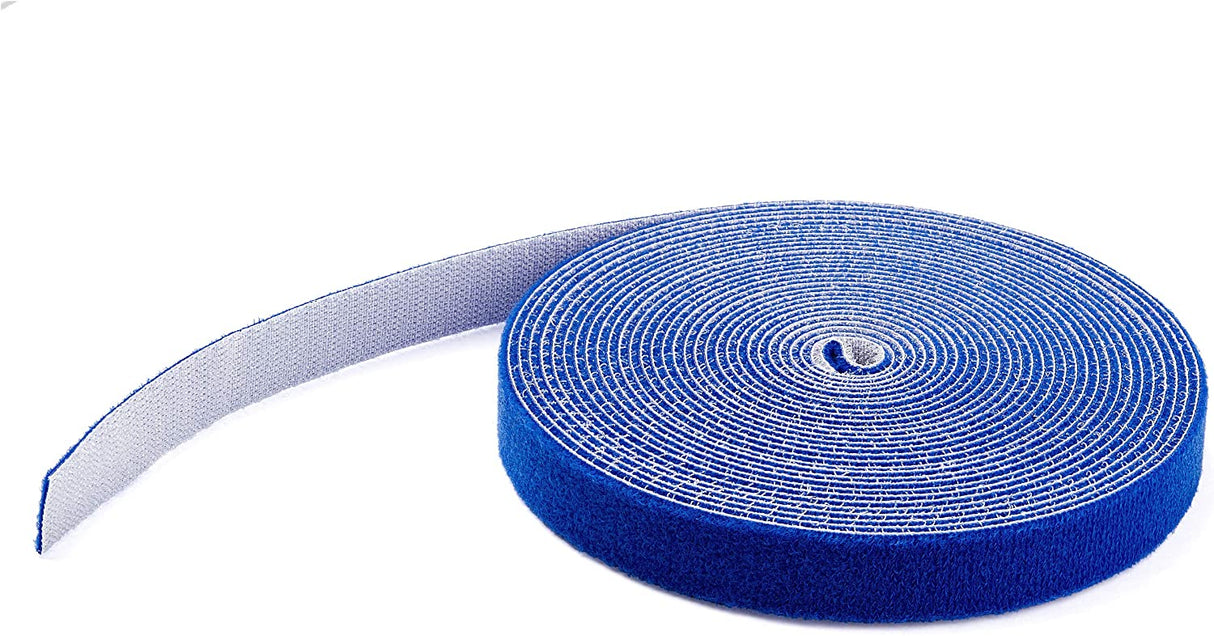 StarTech.com 100ft Hook and Loop Roll - Cut-to-Size Reusable Cable Ties - Bulk Industrial Wire Fastener Tape/Adjustable Fabric Wraps Blue/Resuable Self Gripping Cable Management Straps (HKLP100BL) 100 ft Blue