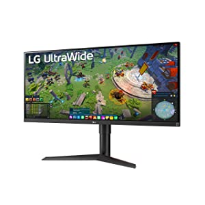 LG 34WP65G-B UltraWide Monitor 34" 21:9 FHD (2560 x 1080) IPS Display, VESA DisplayHDR 400, AMD FreeSync, Height and tilt Adjustable Stand - Black 34 Inches