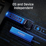 Kingston Ironkey Keypad 200 128GB Encrypted USB | Alphanumeric Keypad | Multi-Pin Access | XTS-AES 256-bit | FIPS 140-3 Level 3 Certified | Brute Force &amp; BadUSB Protection | IKKP200/128GB 128 GB