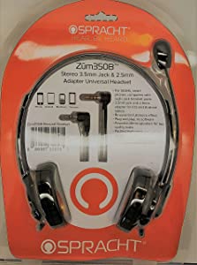 Spracht ZUM350B Zum 350 3.5mm and 2.5mm Dual-Ear (Binaural) Stereo Headset, Black