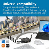 Kensington MD120U4 USB4 Hub for MacBooks and Windows, Dual 4K HDMI, 100W Power Passthrough, for USB4, USB-C, Thunderbolt 4, Thunderbolt 3 Devices (K32850WW)