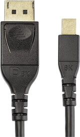 StarTech.com 3ft (1m) VESA Certified Mini DisplayPort to DisplayPort 1.4 Cable - 8K 60Hz HBR3 HDR - Super UHD mDP to DP 1.4 Cord - Slim (34 AWG) Ultra HD 4K 120Hz - Monitor/Video Cable (DP14MDPMM1MB) 3 ft / 1 m