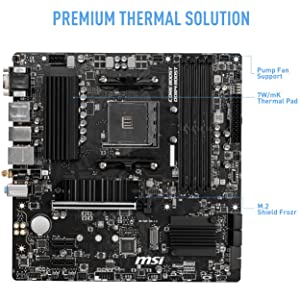 MSI B550M PRO-VDH WiFi ProSeries Motherboard (AMD AM4, DDR4, PCIe 4.0, SATA 6Gb/s, M.2, USB 3.2 Gen 1, Wi-Fi, D-SUB/HDMI/DP, Micro-ATX)