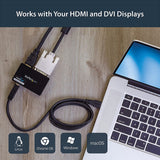 StarTech.com USB 3.0 to HDMI / DVI Adapter - 2048x1152 - External Video &amp; Graphics Card - Dual Monitor Display Adapter Cable - Supports Mac &amp; Windows (USB32HDDVII)