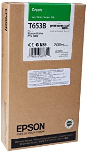 Epson UltraChrome HDR Ink Cartridge - 200ml Green (T653B00)