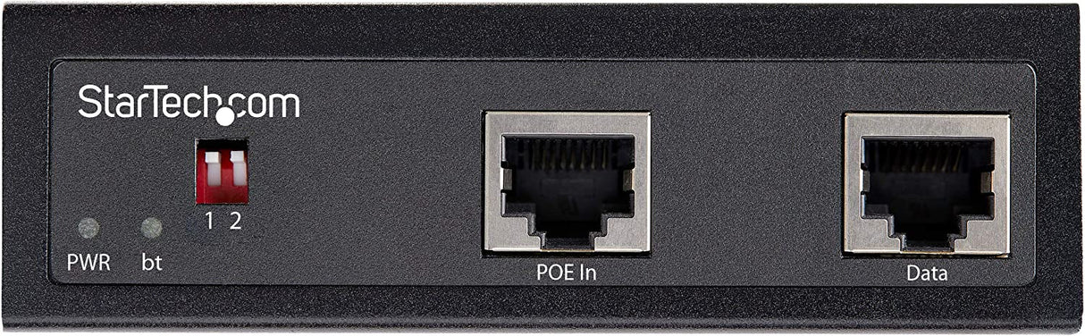 StarTech.com Industrial Gigabit PoE Splitter - 90W High Speed Power Over Ethernet PoE+++ Splitter - 12-48V DC Splitter 802.3bt - LAN/RJ45 Ultra PoE to DC Adapter - -40C to +75C (POESLT1G48V)