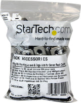 StarTech.com M6 Screws and Cage Nuts - 50 Pack - M6 Mounting Screws and Cage Nuts for Server Rack and Cabinet - Silver (CABSCREWM6) 50x M6 Silver Cage Nuts and Mounting Screws