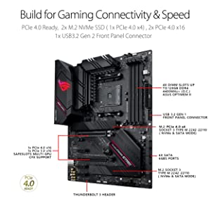 Asus ROG Strix B550-F Gaming WiFi II AMD AM4 (3rd Gen Ryzen) ATX Gaming Motherboard (PCIe 4.0,WiFi 6E, 2.5Gb LAN, BIOS Flashback, HDMI 2.1, Addressable Gen 2 RGB Header and Aura Sync)