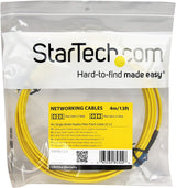 StarTech.com 4m Fiber Optic Cable - Single-Mode Duplex 9/125 - LSZH - LC/LC - OS1 - LC to LC Fiber Patch Cable (SMFIBLCLC4) Yellow 13 ft / 4 m LC to LC Single-Mode Duplex 9/125