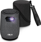 ASUS ZenBeam Latte L1 Portable LED MiniSmart Wi-Fi Projector 300Lumens, Native 720PHD, Harman Kardon 10W Bluetooth Speaker, 3-Hour Video Playback, Wireless Projection, HDMI, Remote Control, AptoideTV