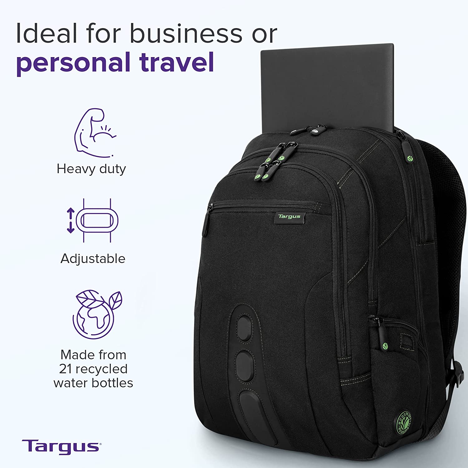 Targus Travel Laptop Backpack for 15.6 inch Laptops TSA