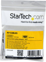 StarTech.com DVI to VGA Cable Adapter - DVI (M) to VGA (F) - 1 Pack - Male DVI to Female VGA (DVIVGAMF), Beige Beige DVI Male to VGA Female