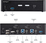 StarTech.com 2 Port DisplayPort KVM Switch - 4K 60Hz - Single Display - Dual Port UHD DP 1.2 USB KVM Switch with Integrated USB 3.0 Hub &amp; Audio - Dell HP Apple Lenovo - TAA Compliant (SV231DPU34K)