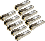 StarTech.com Cisco GLC-T Compatible SFP Module (10 Pack) - 1000BASE-T - SFP to RJ45 Cat6/Cat5e - 1GE Gigabit Ethernet SFP - RJ-45 100m - Cisco Firepower, ASR920, IE2000 (GLCT10PKST) GLC-T 10-Pack