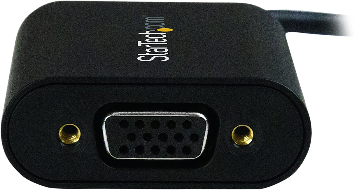 StarTech.com USB-C to VGA Adapter - 1920x1200 - USB C Adapter - USB Type C to VGA Monitor / Projector Adapter (CDP2VGASA)