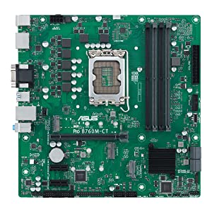 ASUS Pro B760M-CT-CSM Intel LGA1700(13th&amp;12th Gen)mATX commercial motherboard,DDR5,PCIe 4.0,2xM.2 PCIe 4.0 slots,front USB 3.2 Gen 1 Type-C,D-Sub,TPM IC onboard,Q-LED Core,Mono-out header,SMBUS header