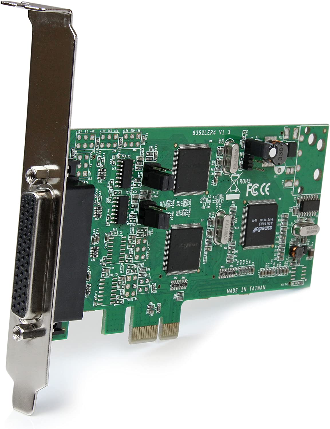 StarTech.com 4 Port PCI Express PCIe Serial Combo Card with Breakout C ...