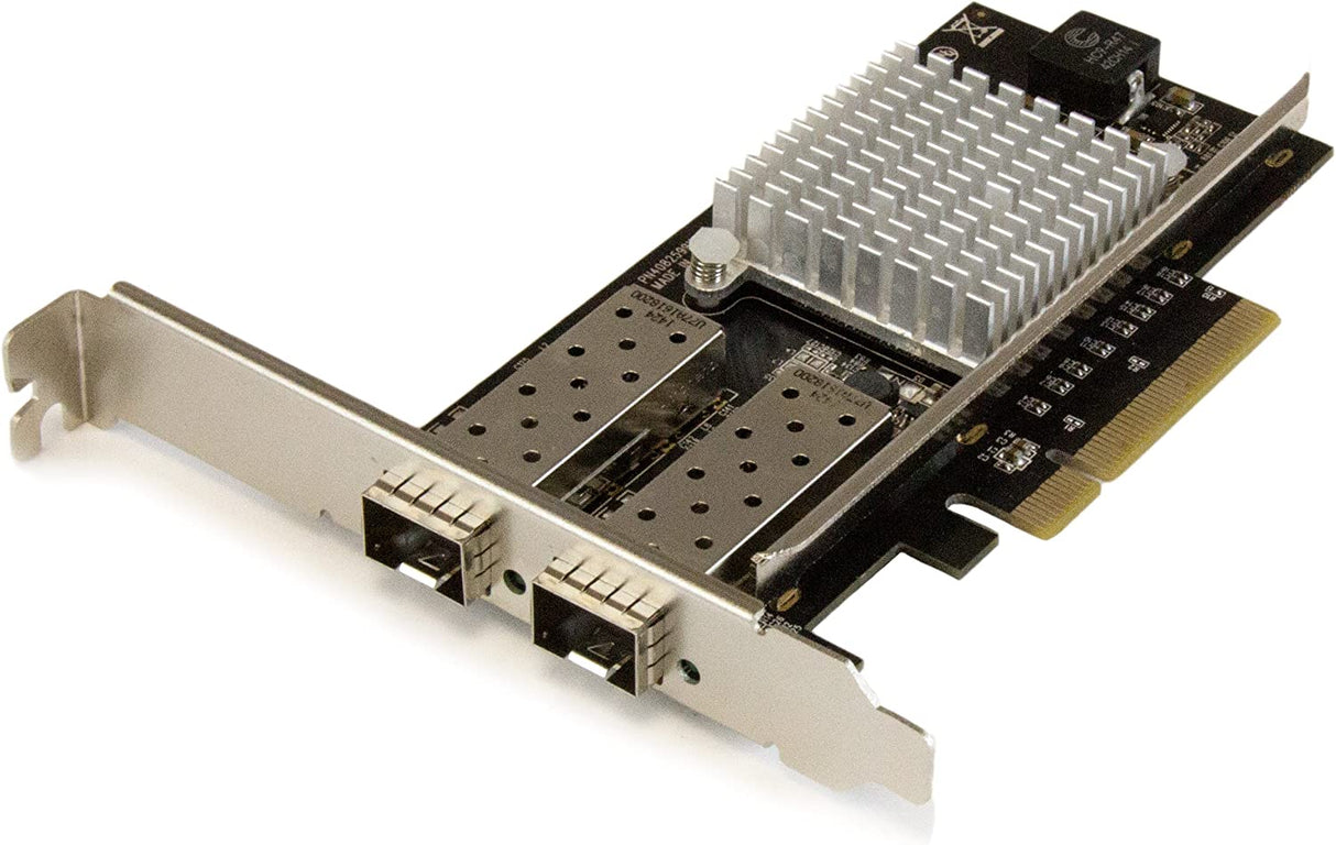 StarTech.com 10G Network Card - 2X 10G Open SFP+ Multimode LC Fiber Connector - Intel 82599 Chip - Gigabit Ethernet Card (PEX20000SFPI), Black 2 PORT